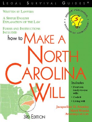 cover image of How to Make a North Carolina Will
